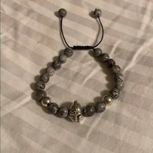 Marble bead drawstring bracelet